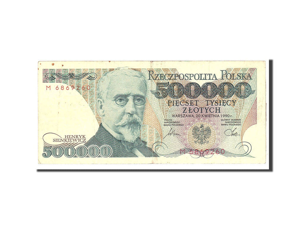 Banknote, Poland, 500,000 Zlotych, 1990, 1990-04-20, KM:156a, VF(20-25)