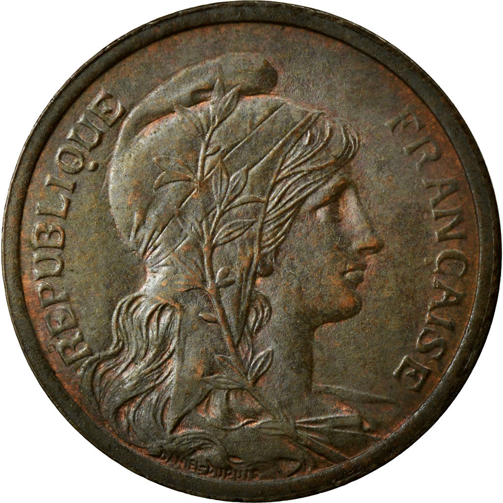 Münze, Frankreich, Dupuis, 2 Centimes, 1908, VZ, Bronze, Gadoury:107