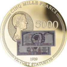 France, Medal, Les Anciens Francs, billet de 5000 Francs Victoire, MS(60-62)