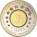 France, Medal, European Currency, 2002, MS(63), Copper Plated Silver