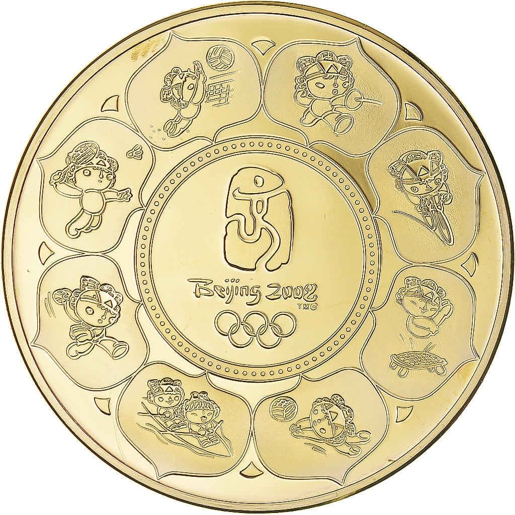 China, Medaille, Jeux Olympiques de Pékin, 2008, Welcomes You, UNZ+, Copper