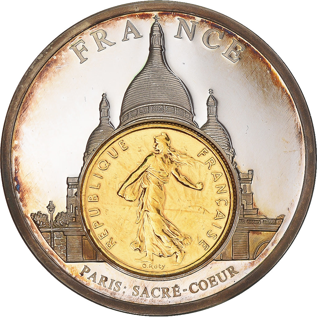 France, Medal, Monnaies Européennes, Sacré-Coeur, Paris, AU(55-58)