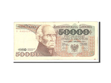 Poland, 50,000 Zlotych, 1989, 1989-02-01, KM:153a, VF(20-25)