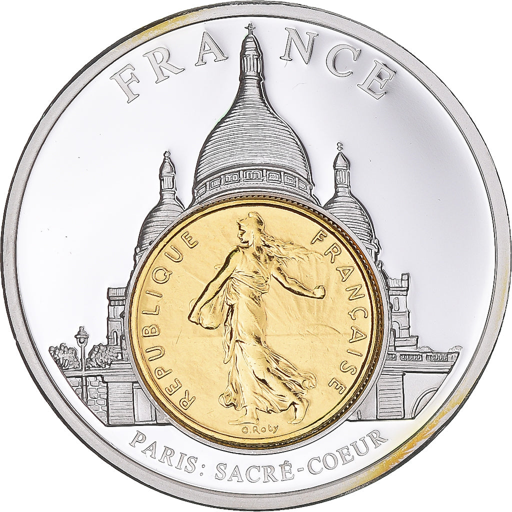 France, Medal, Monnaies Européennes, Sacré-Coeur, Paris, MS(63), Copper-nickel