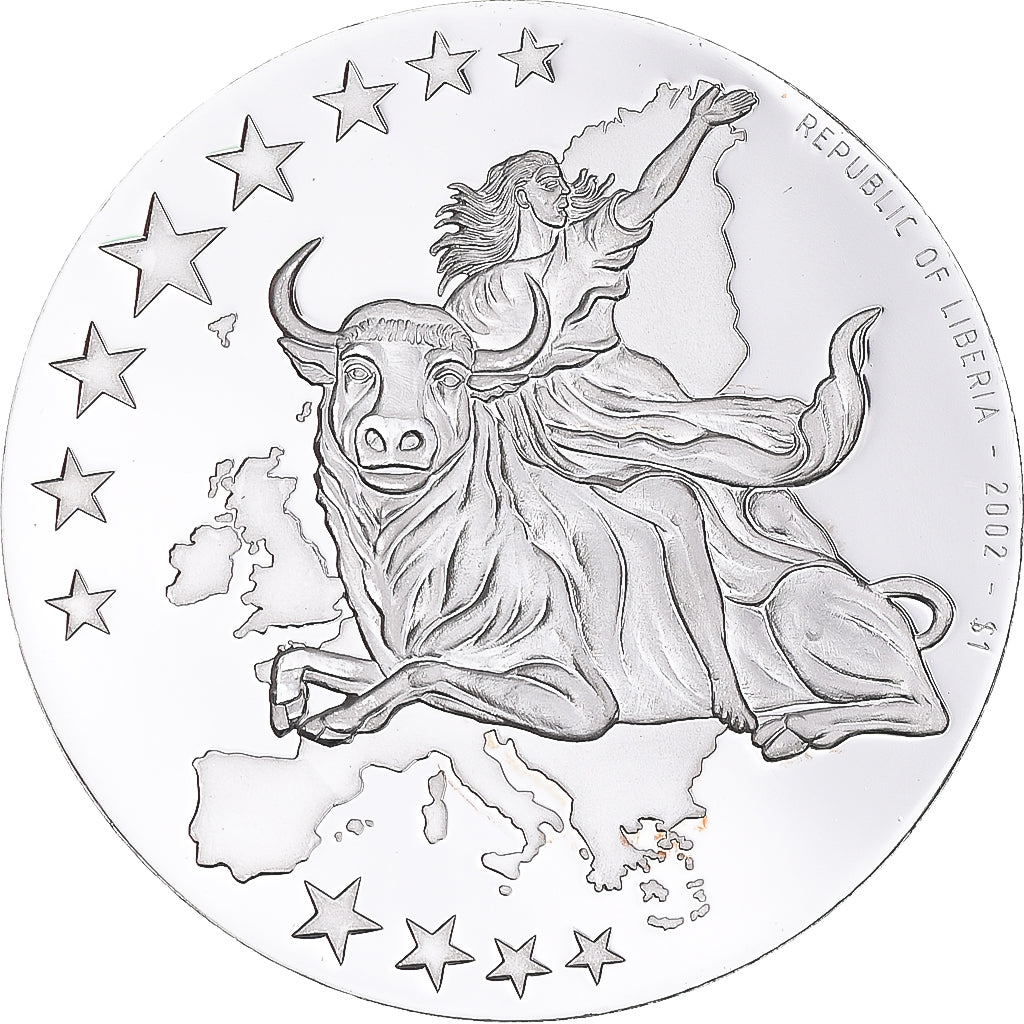 France, Medal, Passage à l'Euro, 2002, 2002, MS(60-62), Copper-nickel