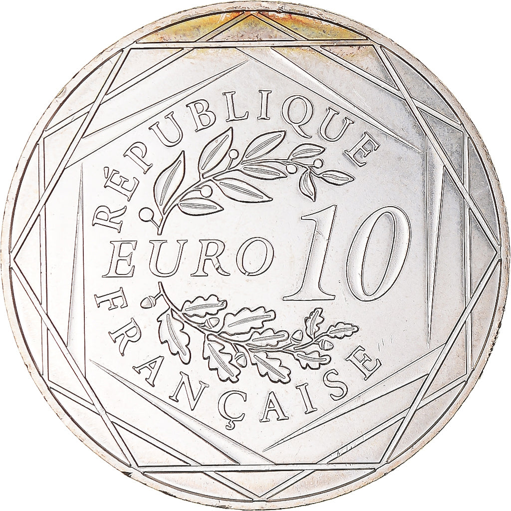 France, 10 Euro, Coq, 2016, MS(60-62), Silver, Gadoury:EU797