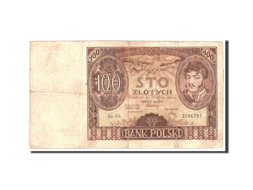 Poland, 100 Zlotych, 1932, 1932-06-02, KM:74a, VF(20-25)