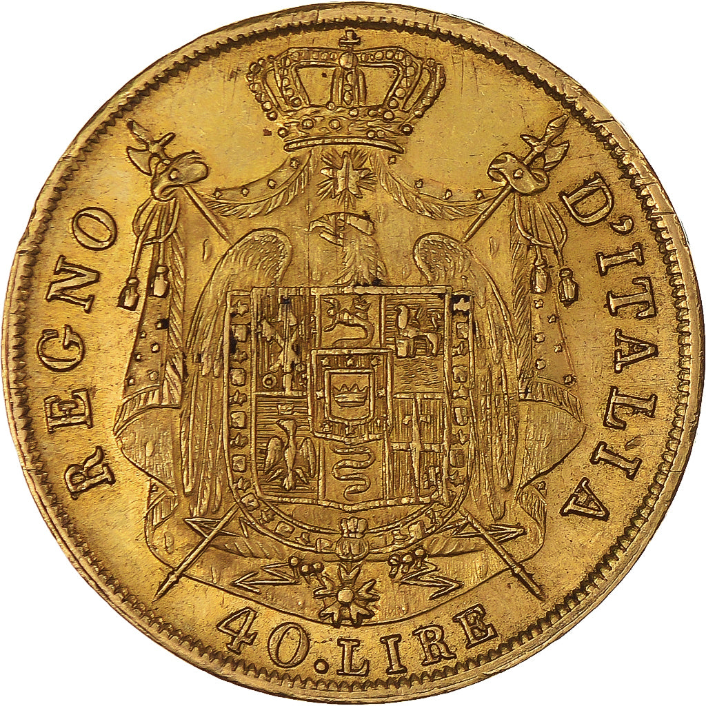 Coin, ITALIAN STATES, KINGDOM OF NAPOLEON, Napoleon I, 40 Lire, 1810, Milan