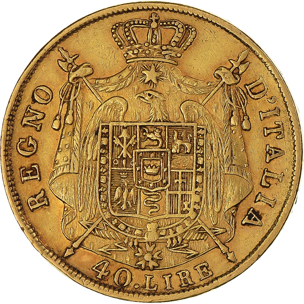 Coin, ITALIAN STATES, KINGDOM OF NAPOLEON, Napoleon I, 40 Lire, 1814, Milan