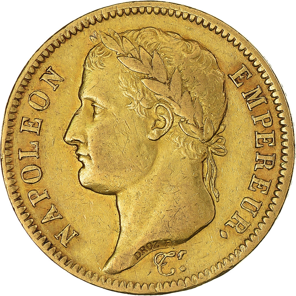 Coin, France, Napoléon I, 40 Francs, 1811, Paris, AU(50-53), Gold, KM:696.1