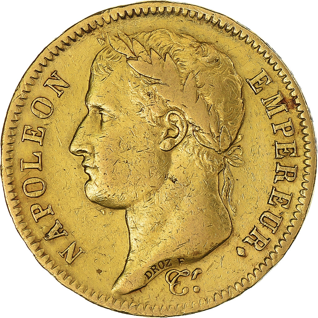Coin, France, Napoléon I, 40 Francs, 1812, Paris, VF(30-35), Gold, KM:696.1