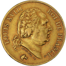 Monnaie, France, Louis XVIII, Louis XVIII, 40 Francs, 1818, Lille, TTB, Or