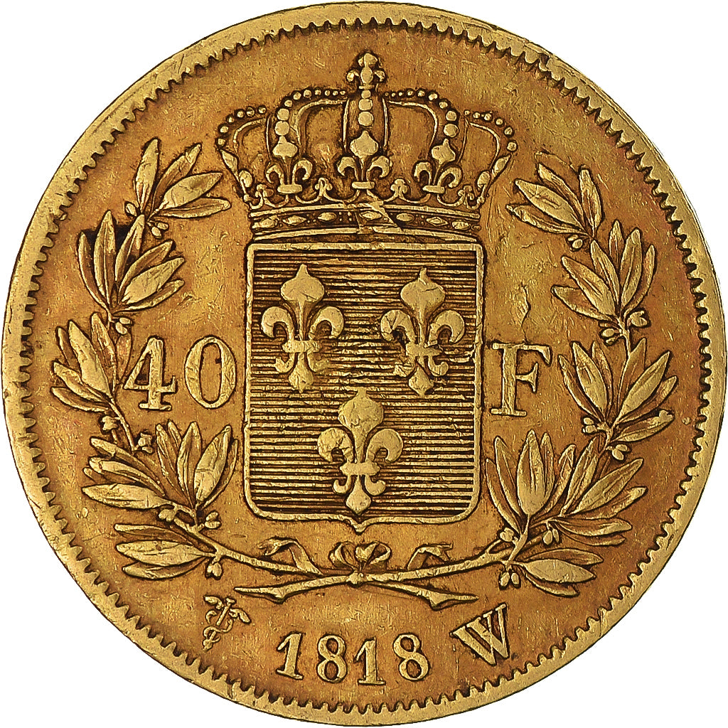 Monnaie, France, Louis XVIII, Louis XVIII, 40 Francs, 1818, Lille, TTB, Or