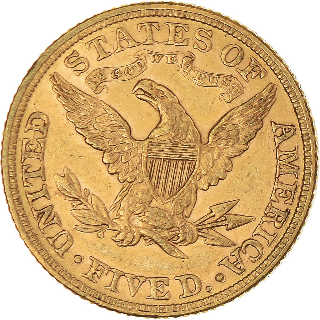 Münze, Vereinigte Staaten, Coronet Head, $5, Half Eagle, 1881, U.S. Mint