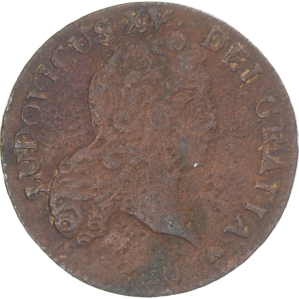 Munten, Frankrijk, Louis XV, Demi sol au buste enfantin, 1/2 Sol, 1720