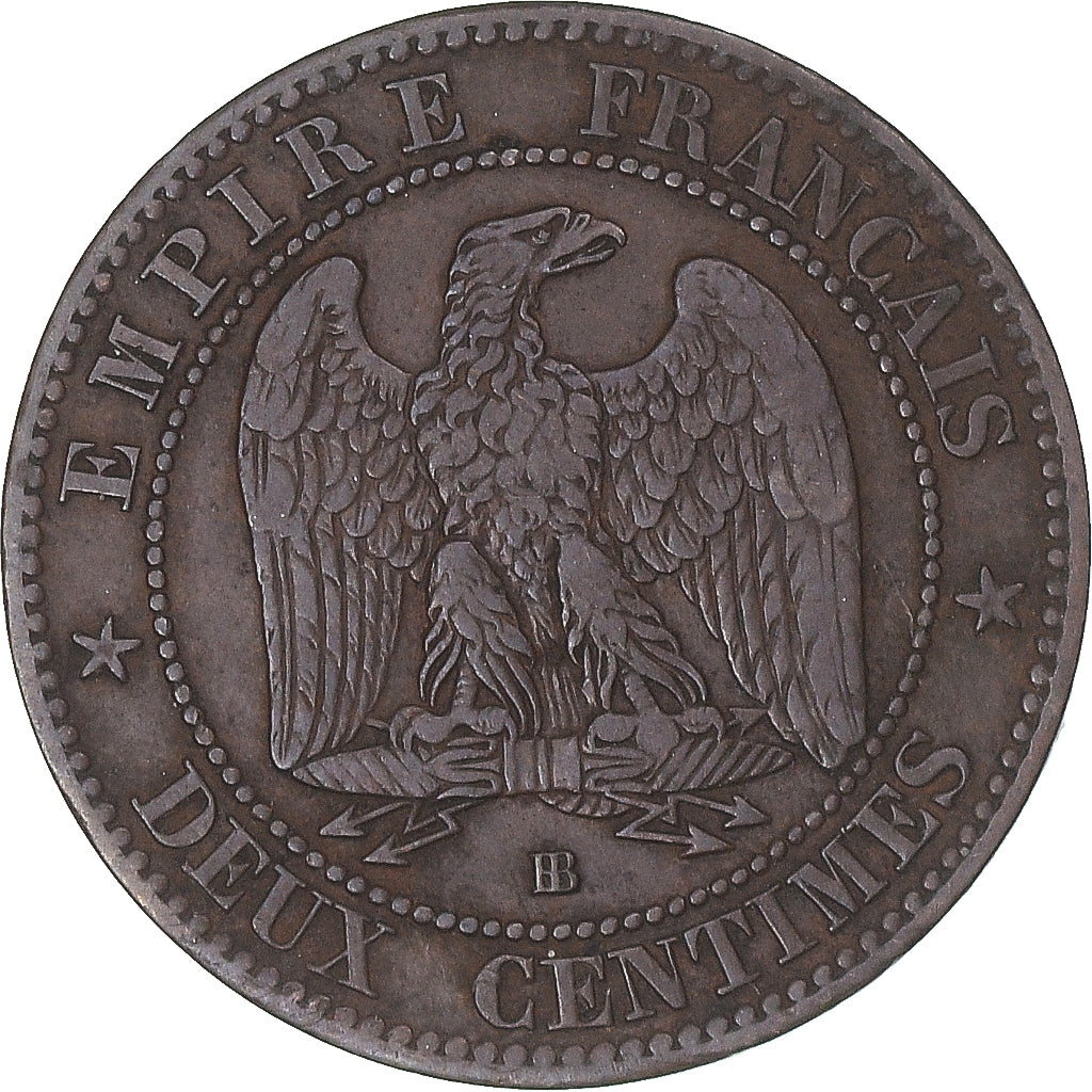 Coin, France, Napoleon III, Napoléon III, 2 Centimes, 1861, Strasbourg