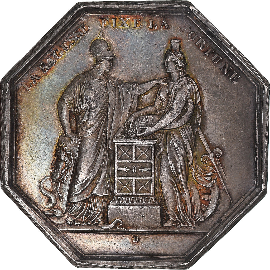 France, Token, Banque de France, An VIII, Dumarest, MS(60-62), Silver