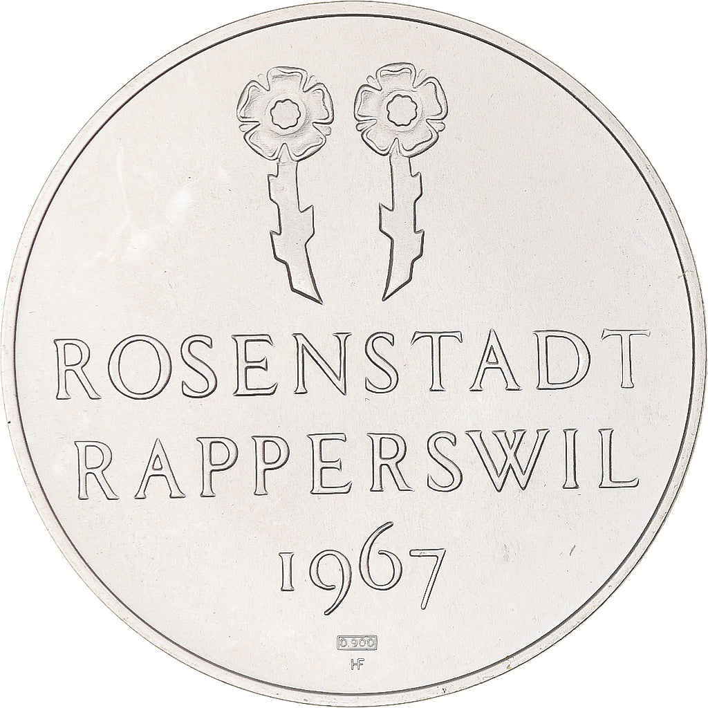 Zwitserland, Medaille, Rosenstadt Rapperswil, 1967, UNC-, Zilver