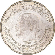 Coin, Tunisia, Dinar, 1970, Paris, FAO, EF(40-45), Silver, KM:302
