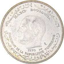 Coin, Tunisia, Dinar, 1970, Paris, FAO, EF(40-45), Silver, KM:302