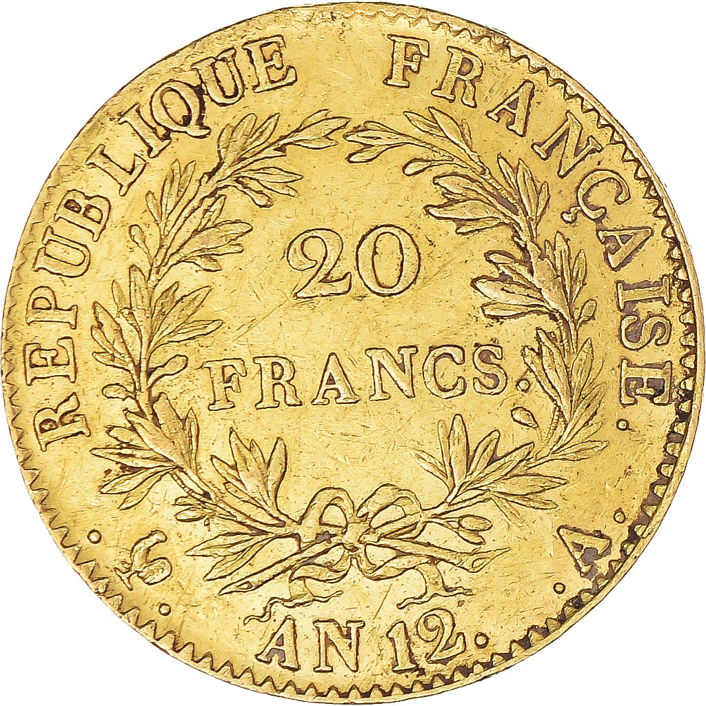 Monnaie, France, Napoléon I, 20 Francs, An 12, Paris, SUP, Or, Gadoury:1020