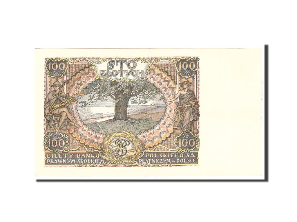 Poland, 100 Zlotych, 1934, 1934-11-09, KM:75a, AU(55-58)