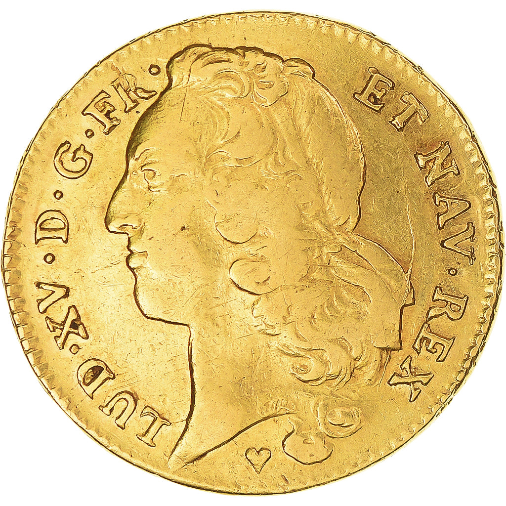 Monnaie, France, Louis XV, Double louis d'or au bandeau, 2 Louis D'or, 1756