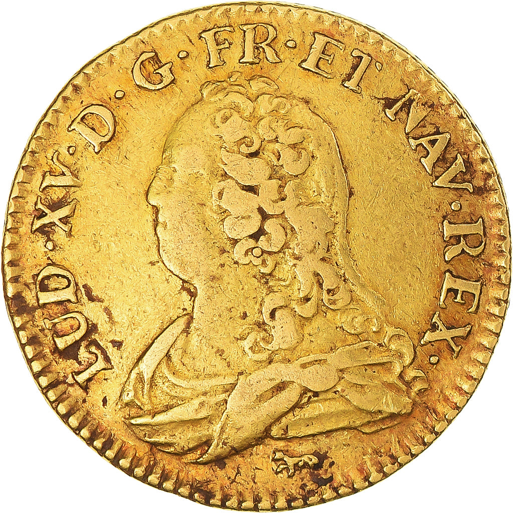 Coin, France, Louis XV, Louis d'or aux lunettes, Louis d'Or, 1726, Paris