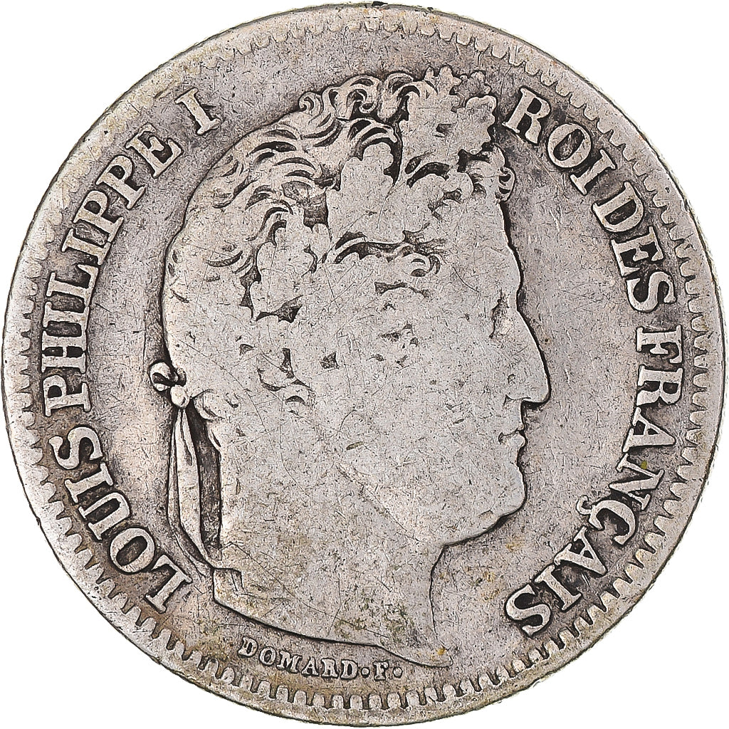 Monnaie, France, Louis-Philippe, 2 Francs, 1836, Strasbourg, B+, Argent