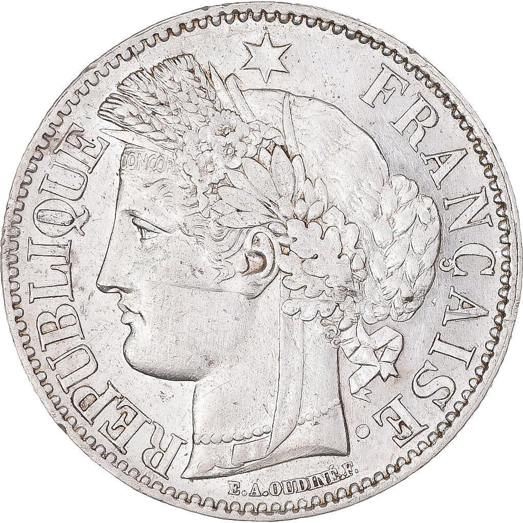 Monnaie, France, Cérès, 2 Francs, 1850, Strasbourg, TTB+, Argent, Gadoury:522