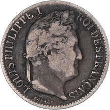 Coin, France, Louis-Philippe, 1/2 Franc, 1844, Strasbourg, VF(20-25), Silver