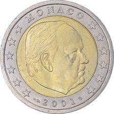 Monaco, 2 Euro, 2001, Paris, AU(55-58), Bi-Metallic, KM:174