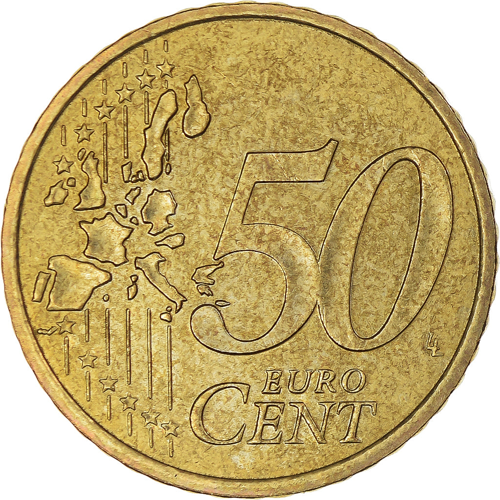 Monaco, 50 Euro Cent, 2001, Paris, AU(55-58), Brass, KM:172