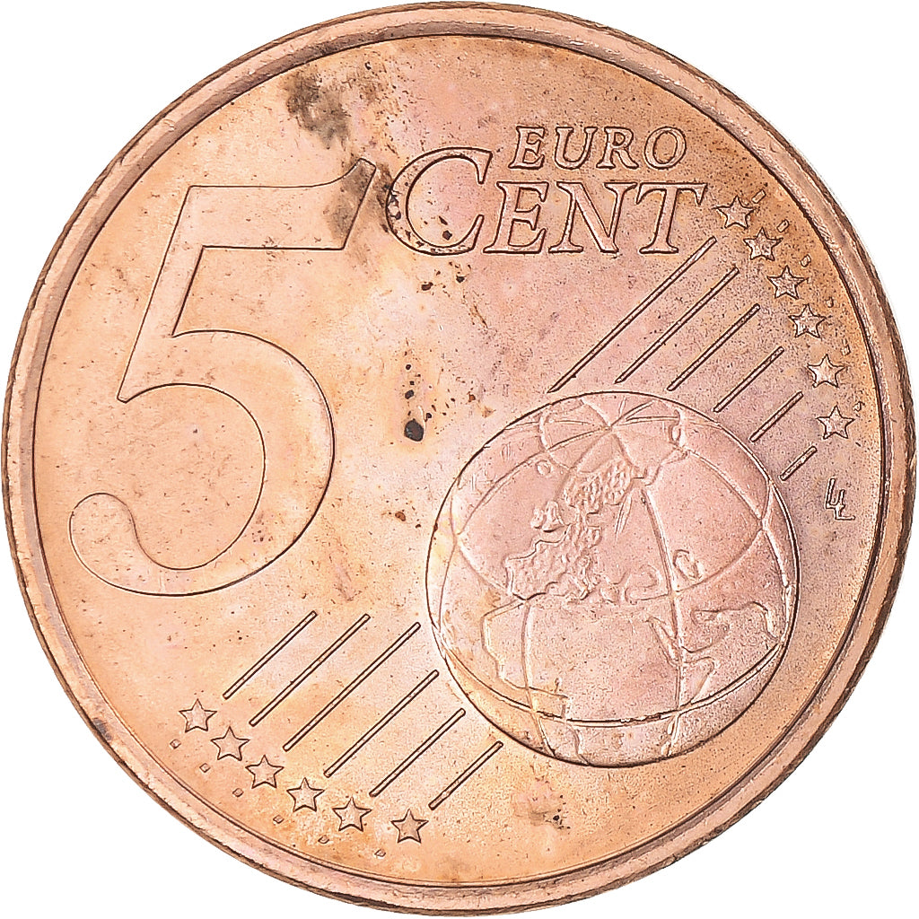 Monaco, 5 Euro Cent, 2001, Paris, AU(55-58), Copper Plated Steel, KM:169