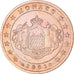 Monaco, 2 Euro Cent, 2001, Paris, AU(55-58), Copper Plated Steel, KM:168
