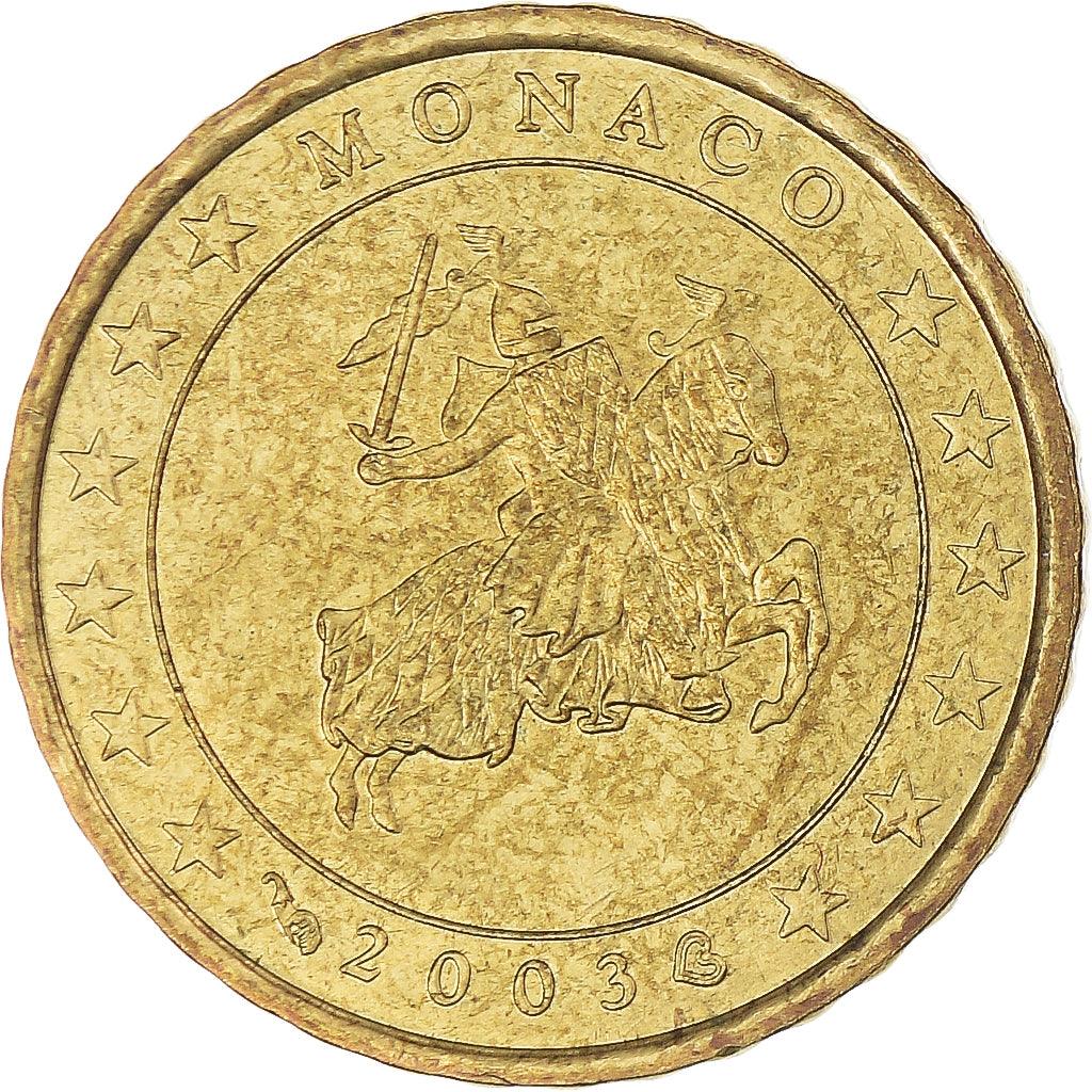 Mónaco, 10 Euro Cent, 2003, Paris, EBC+, Latón, KM:170