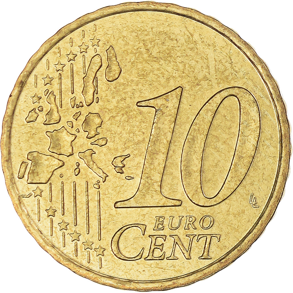 Mónaco, 10 Euro Cent, 2003, Paris, EBC+, Latón, KM:170