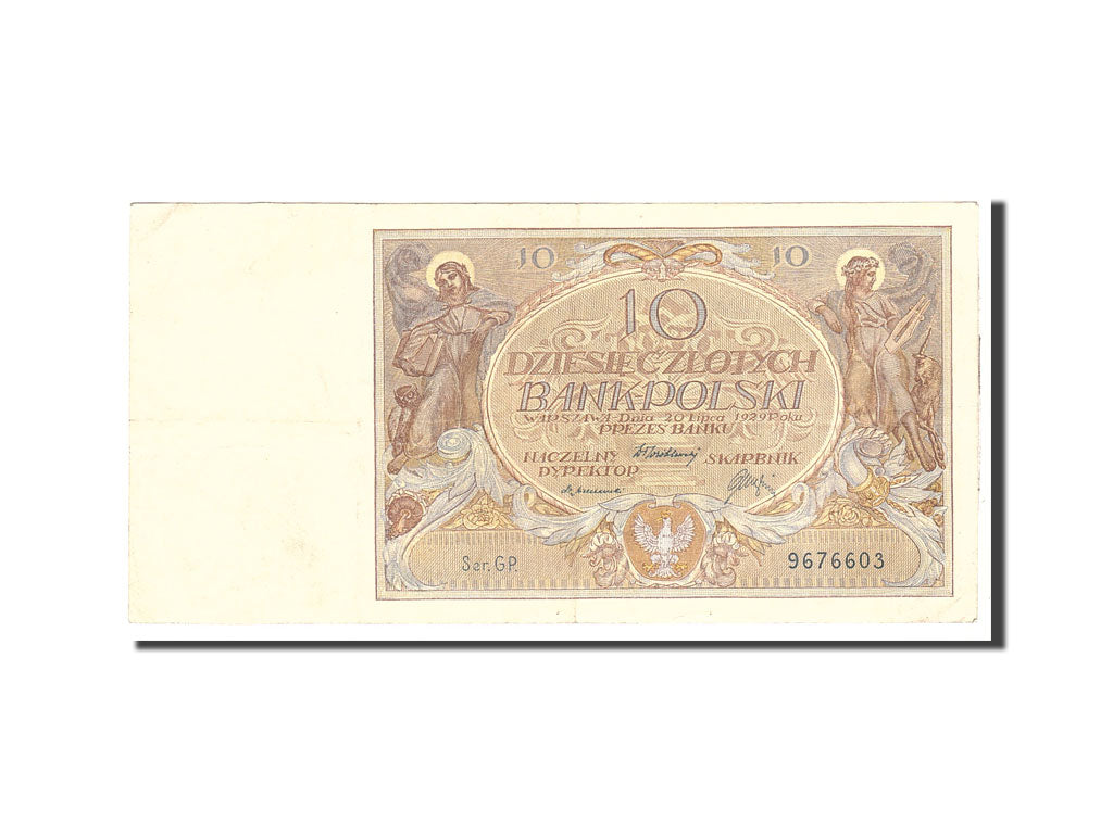 Poland, 10 Zlotych, 1929, 1929-07-20, KM:69, EF(40-45)