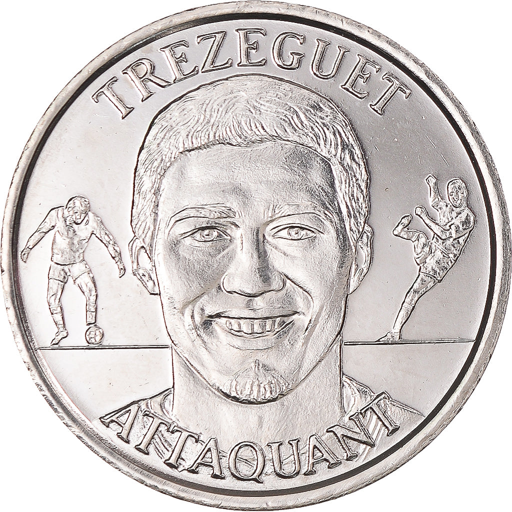 Frankreich, betaalpenning, Equipe de France de Football, Trézéguet, Attaquant