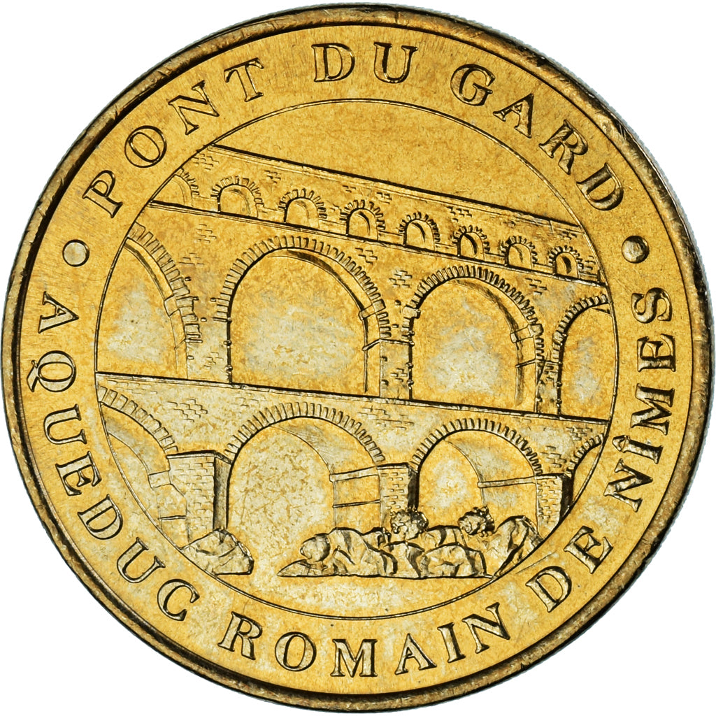 Francia, zeton, Jetón turístico, Vers Pont du Gard - Pont du Gard n°1, Arts &
