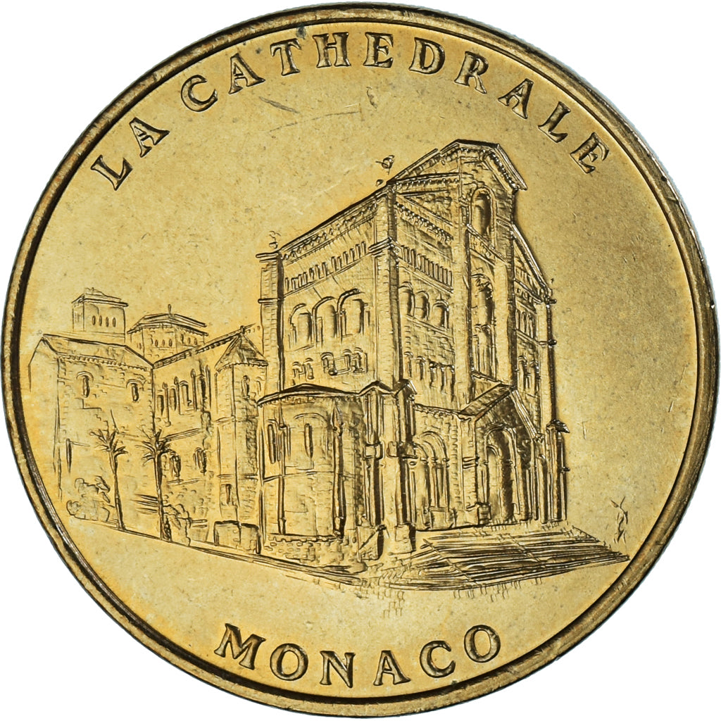 Monaco, Token, Monaco - Cathédrale n°2, 2005, MDP, AU(55-58), Copper-nickel