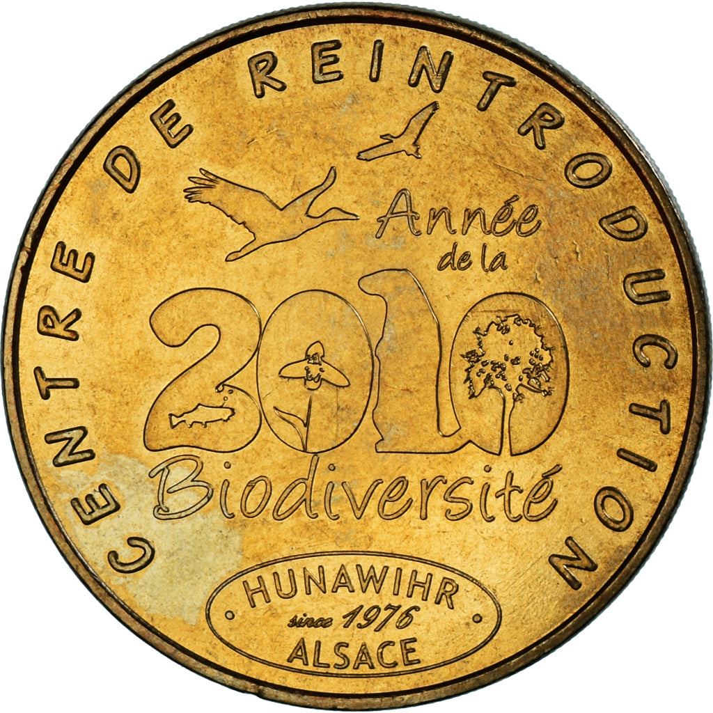 Francia, zeton, Jetón turístico, Hunawihr - Centre de reproduction n°7, Arts