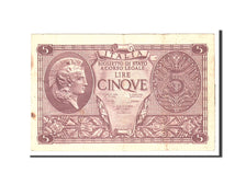 Banknote, Italy, 5 Lire, 1944, 1944-11-23, KM:31c, EF(40-45)