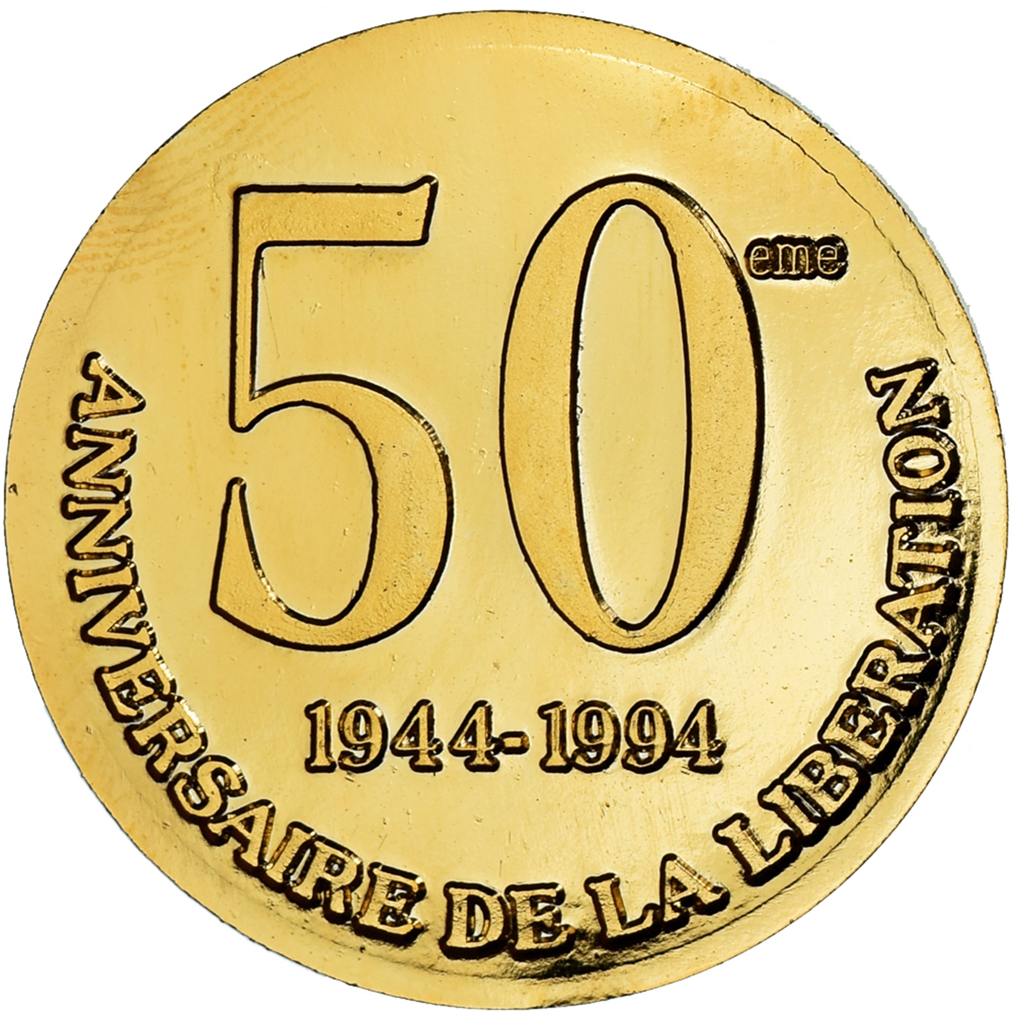 France, Médaille, 50e anniversaire de la Libération, 1994, TTB+, Du