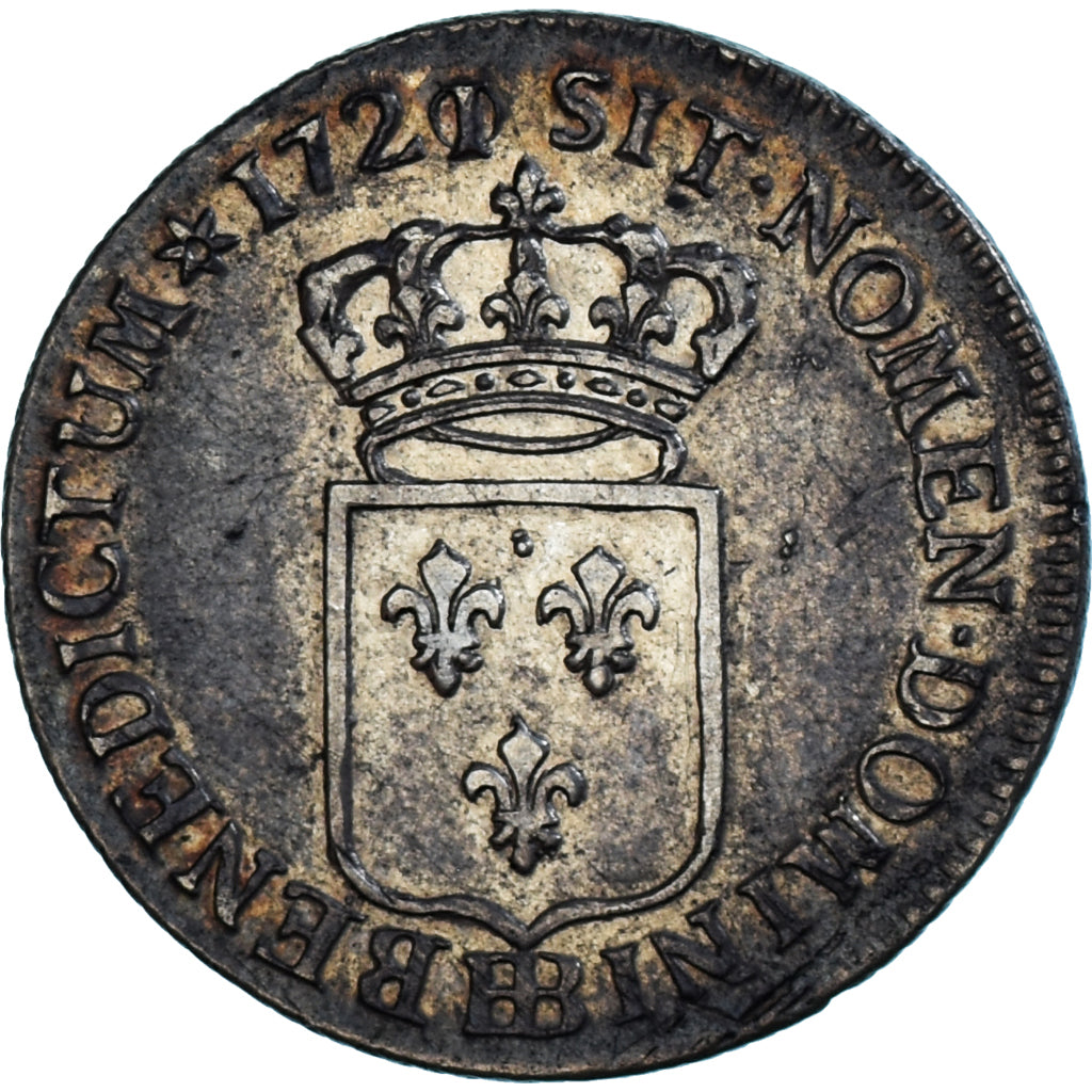 Monnaie, France, Louis XV, 1/3 Écu de France, 1/3 Ecu, 1721/0, Strasbourg, TTB