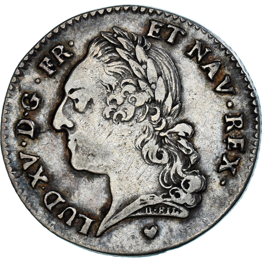 Munten, Frankrijk, Louis XV, 1/5 Écu à la vieille tête, 24 Sols, 1/5 ECU