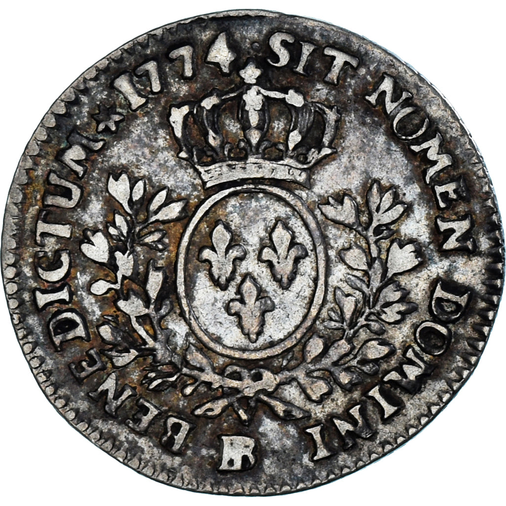 Munten, Frankrijk, Louis XV, 1/5 Écu à la vieille tête, 24 Sols, 1/5 ECU