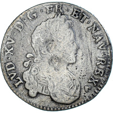 Moneda, Francia, 20 Sols, 1/6 ECU, 1719, Strasbourg, Louis XV, BC+, Plata