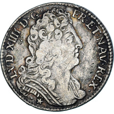 Moneta, Francia, Louis XIV, 22 Sols de Strasbourg, 1/4 Ecu, 1710, Strasbourg