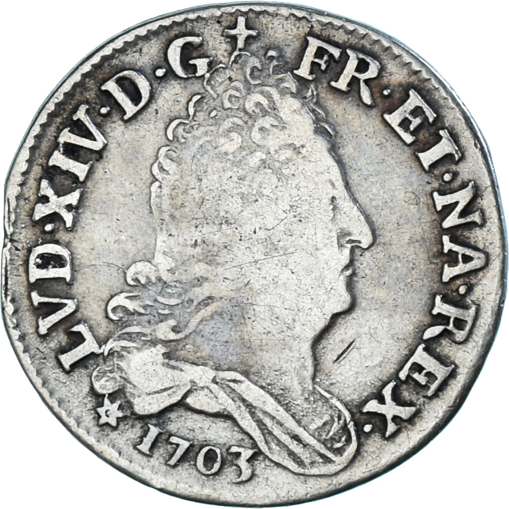 Coin, France, Louis XIV, 11 Sols aux couronnes de Strasbourg, 10 Sols-1/8 Ecu